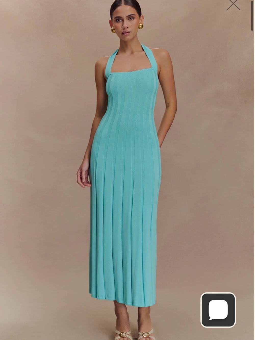 Meshki Halter Knit Maxi Dress